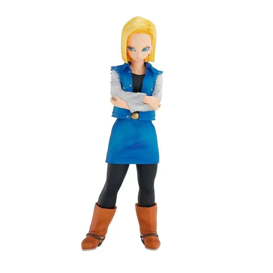 9.44In/24Cm Anime Dragon Ball Z Figure Android 18 and Android 17 PVC Action Figures Collection Model Toys Gifts