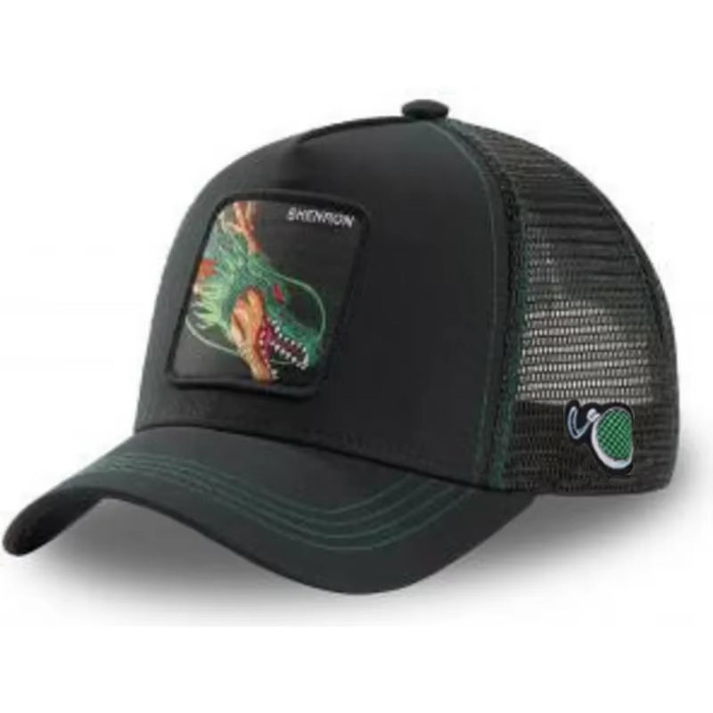New Dragon Ball Son Goku Cap Summer Travel Peaked Cap Men'S Embroidery Hip-Hop Cap Style Sun Visor Adjustable Trucker Mesh Cap