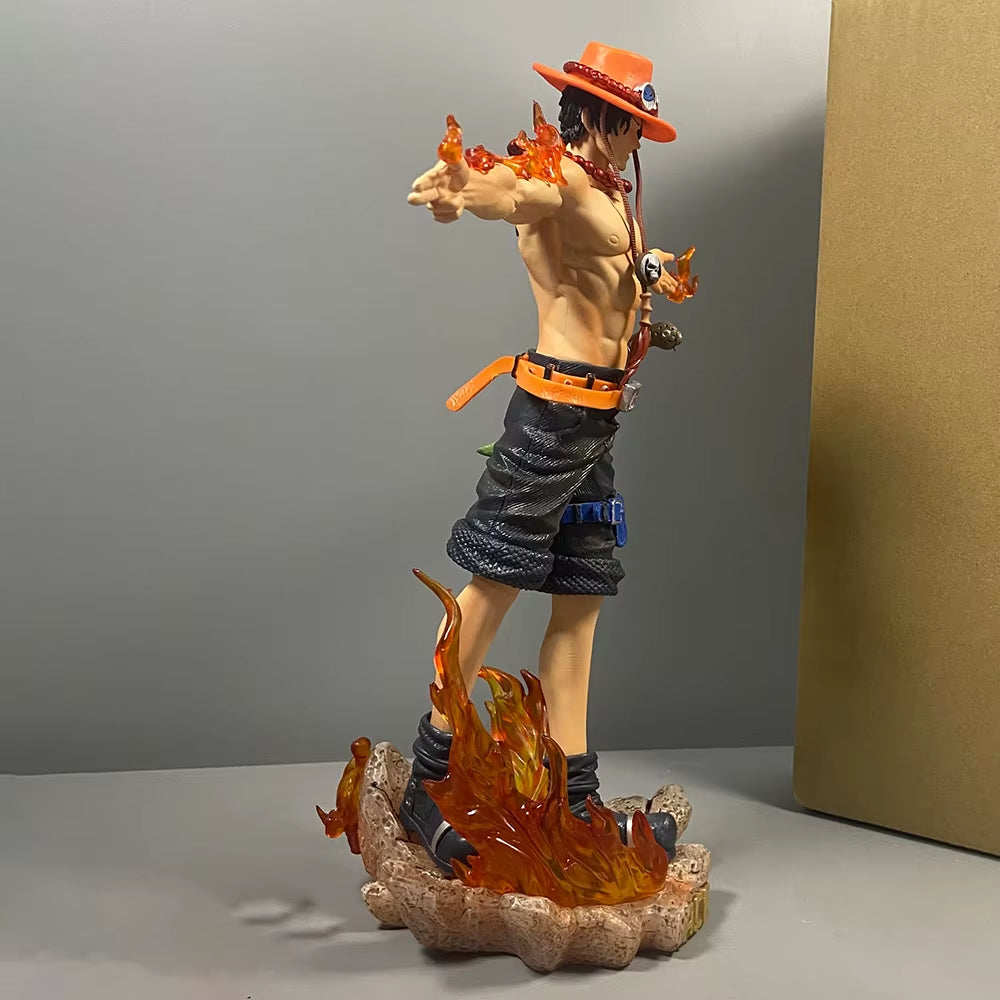 28Cm Anime One Piece Ace Figure Portgas D Ace Action Figurine PVC Statue Collectible Model Toys for Childern Christmas Gifts