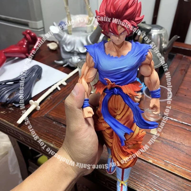 JG Factory 32Cm Dragon Ball Z Kirin Ultra - Blue Goku Double Heads Limited Edition Goku Pvc Statue Action Figure Toys Gift