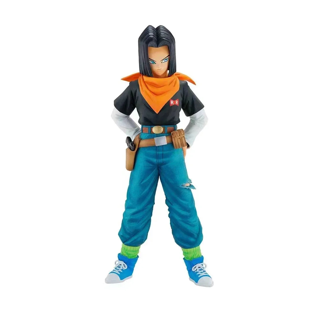 9.44In/24Cm Anime Dragon Ball Z Figure Android 18 and Android 17 PVC Action Figures Collection Model Toys Gifts
