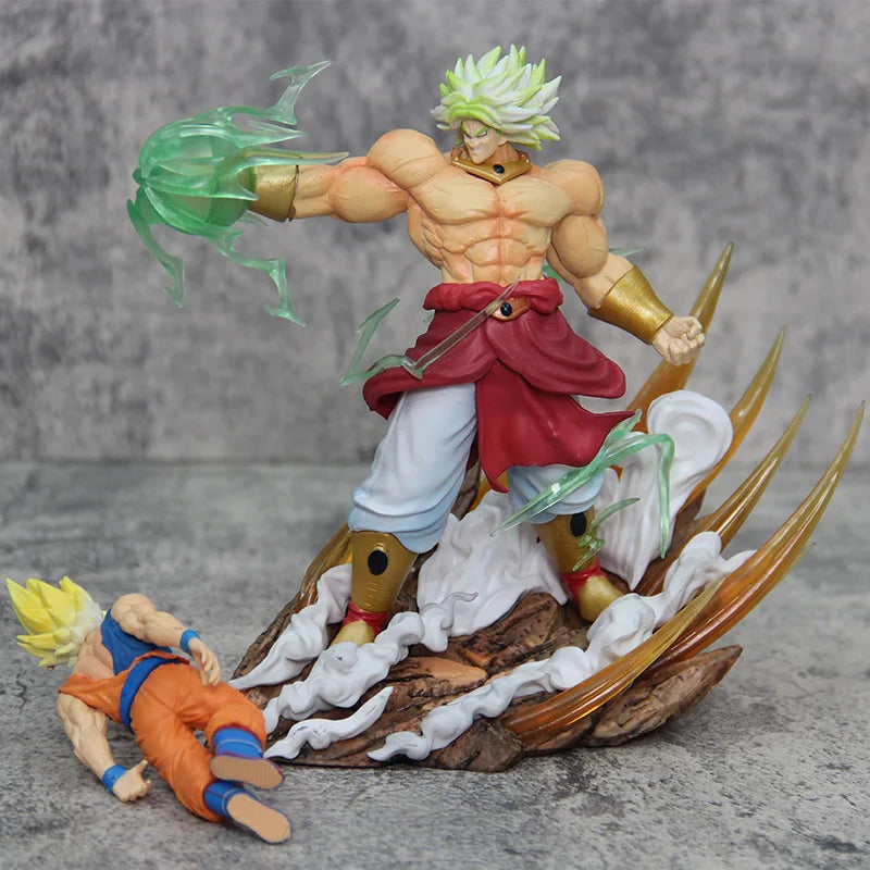 20Cm Dragon Ball Anime Figures Broli Vs Goku Action Figures Pvc Model Statue Goku Broly Doll Collectible Toys Birthday Gift