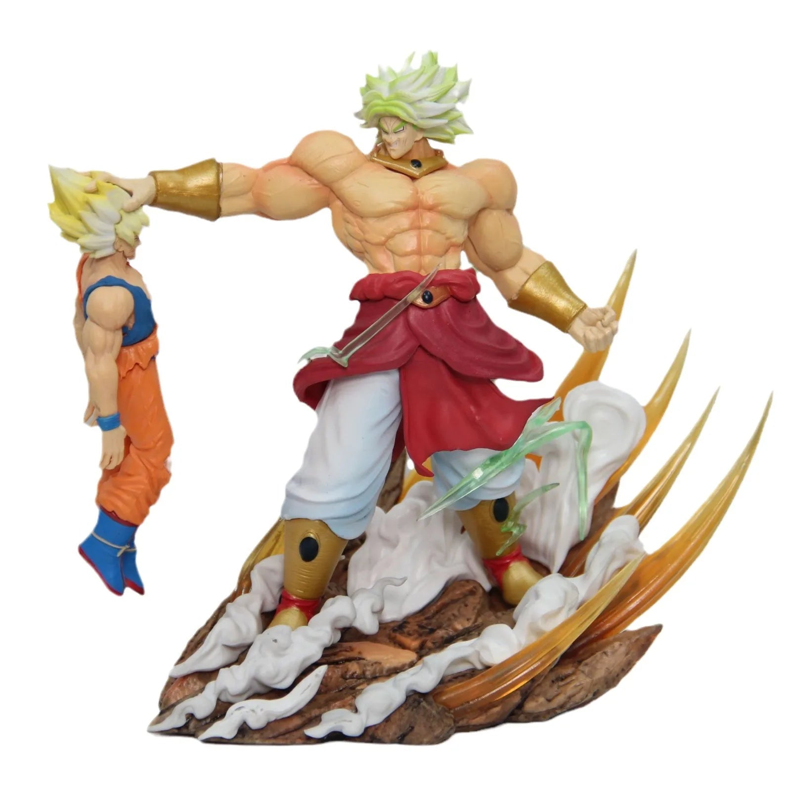 20Cm Dragon Ball Anime Figures Broli Vs Goku Action Figures Pvc Model Statue Goku Broly Doll Collectible Toys Birthday Gift