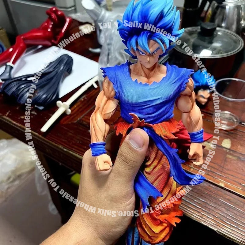 JG Factory 32Cm Dragon Ball Z Kirin Ultra - Blue Goku Double Heads Limited Edition Goku Pvc Statue Action Figure Toys Gift