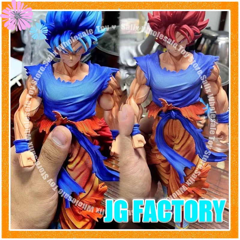 JG Factory 32Cm Dragon Ball Z Kirin Ultra - Blue Goku Double Heads Limited Edition Goku Pvc Statue Action Figure Toys Gift
